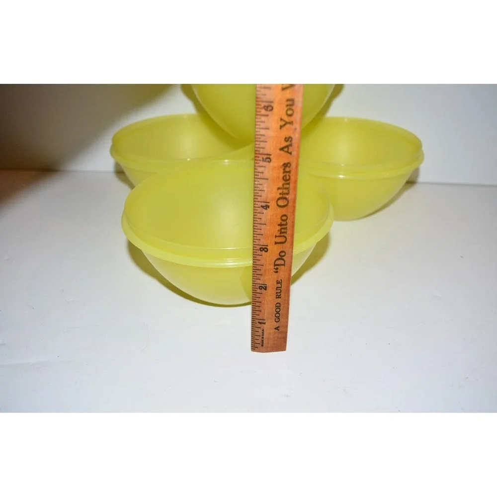 Yellow Tupperware Container Bowl 233 4pc set NO lids‎
